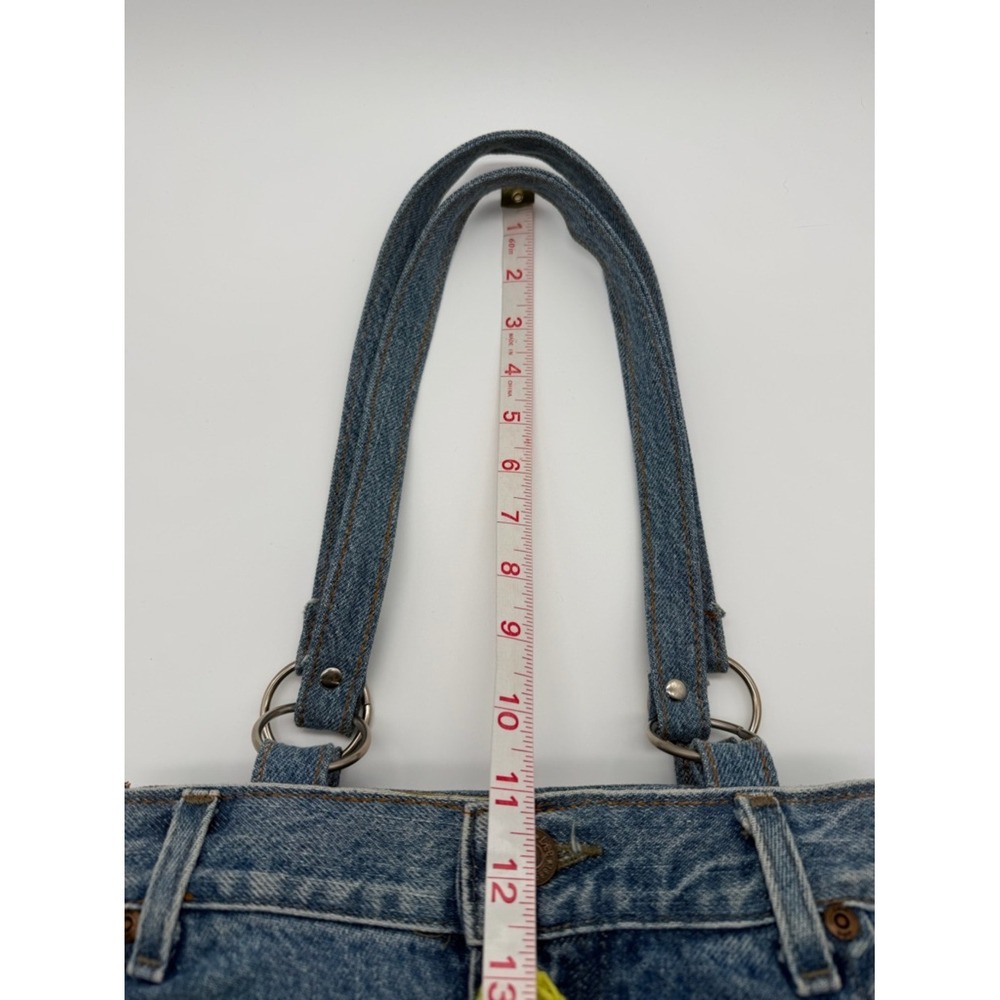 Hand & Heart Walnut CA Hand Made Crochet Floral Denim Shoulder Bag - Picture 6 of 11